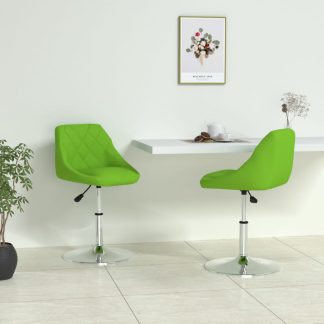 Spisebordsstole 2 stk. kunstlæder grøn