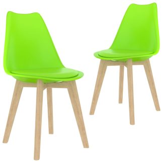 Spisebordsstole 2 stk. plastik grøn