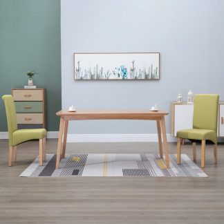 Spisebordsstole 2 stk. stof grøn