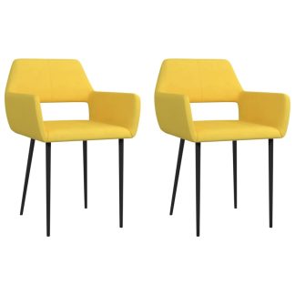 Spisebordsstole 2 stk. stof gul