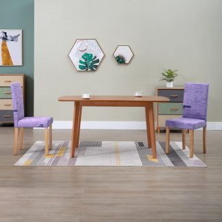 Spisebordsstole 2 stk. stof lilla