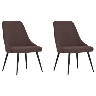 Spisebordsstole 2 stk. stof mørkebrun