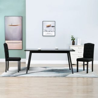 Spisebordsstole 2 stk. stof sort
