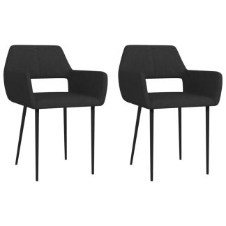 Spisebordsstole 2 stk. stof sort