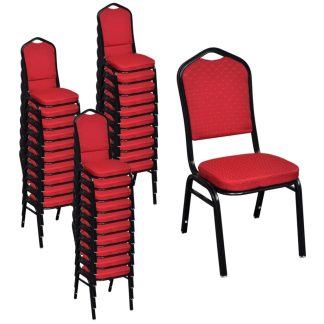 Spisebordsstole 30 stk. stof rød