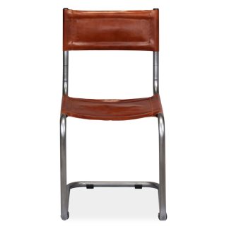 Spisebordsstole 4 stk. ægte læder brun