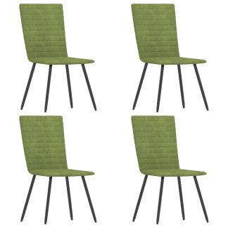 Spisebordsstole 4 stk. fløjl grøn
