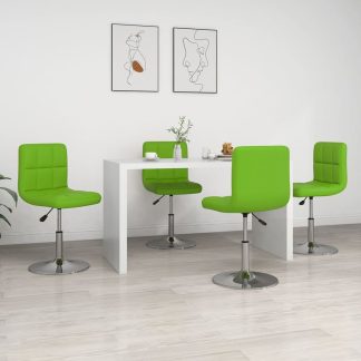 Spisebordsstole 4 stk. kunstlæder grøn