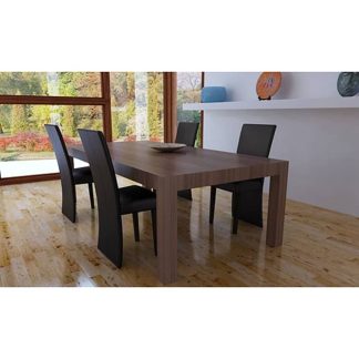 Spisebordsstole 4 stk. kunstlæder mørkebrun
