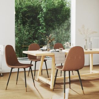 Spisebordsstole 4 stk. stof brun