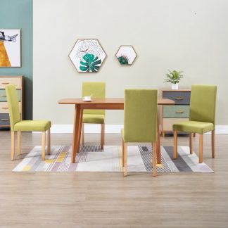 Spisebordsstole 4 stk. stof grøn