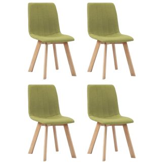 Spisebordsstole 4 stk. stof grøn