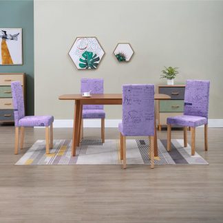 Spisebordsstole 4 stk. stof lilla