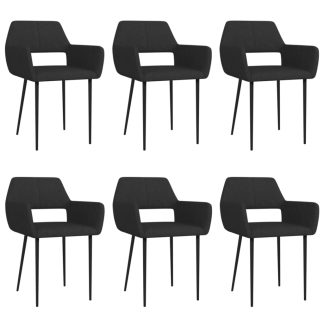 Spisebordsstole 6 stk. stof sort