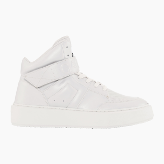 Sporty Mix Cupsole High Top Velcro Sneakers - Egret - GANNI - Hvid 41
