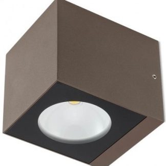 TEKO Up-Down Væglampe i aluminium H9,1 cm 2 x 6W COB LED - Mat mørkebrun