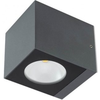TEKO Væglampe i aluminium H9,1 cm 1 x 6W COB LED - Mat mørkegrå