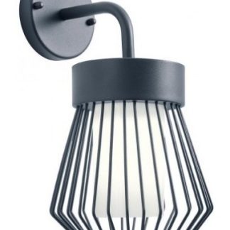 TITTI Væglampe i aluminium H34,5 cm 1 x E27 - Mat mørkegrå