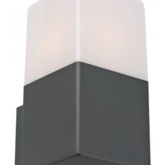 TOGO Væglampe i aluminium og polycarbonat H16,9 cm 1 x E27 - Mat mørkegrå