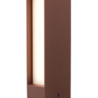 TWIN Bedlampe i aluminium og polycarbonat H25 cm 1 x 9W SMD LED - Mat rustbrun