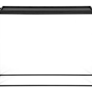 Tray konsolbord i metal og egetræ 100 x 37 cm - Sort/Sort