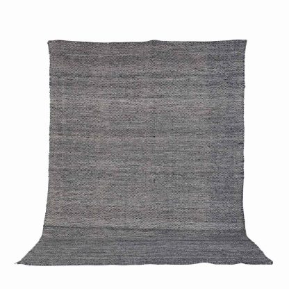 VENTURE DESIGN Devi gulvtæppe - grafitgrå polyester og bomuld (200x300)