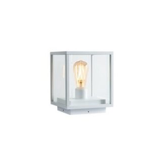 VITRA Halvmurslampe i aluminium og glas H24,5 cm 1 x E27 - Mat hvid
