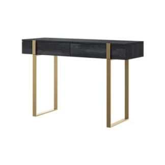Verica Konsolbord i møbelplade og metal B120 cm - Guld/Slidt kulgrå