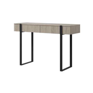 Verica Konsolbord i møbelplade og metal B120 cm - Sort/Lys eg