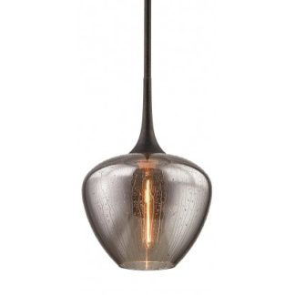 West End Loftlampe i stål og glas Ø32 cm 1 x E27 - Aldret bronze/Smoked rain