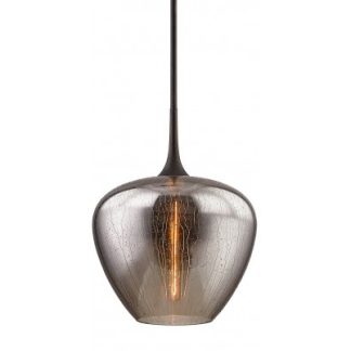 West End Loftlampe i stål og glas Ø41 cm 1 x E27 - Aldret bronze/Smoked rain