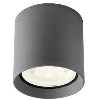 XILO påbygningsspot i aluminium og glas Ø10,8 cm 1 x 15W COB LED - Mat mørkegrå