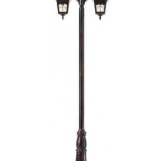 YORK Bedlampe i aluminium og glas H270 cm 2 x E27 - Antik mørkebrun