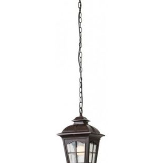 YORK Loftlampe i aluminium og glas H46,2 - 158,7 cm 1 x E27 - Antik mørkebrun