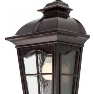 YORK Væglampe i aluminium og glas H44,1 cm 1 x E27 - Antik mørkebrun