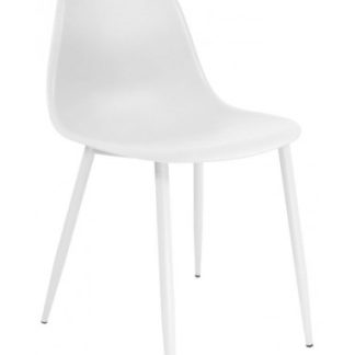 Yara spisebordsstol i metal og polycarbonat H85 cm - Hvid