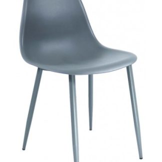 Yara spisebordsstol i metal og polycarbonat H85 cm - Mørkegrå