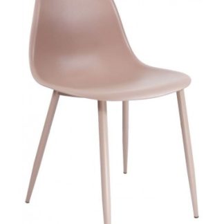 Yara spisebordsstol i metal og polycarbonat H85 cm - Rosa