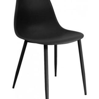 Yara spisebordsstol i metal og polycarbonat H85 cm - Sort