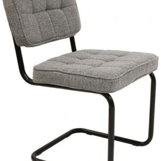 Yves spisebordsstol i metal og polyester H84 cm - Sort/Grå