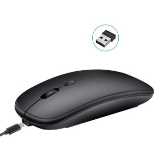 HXSJ M90 - Trådløs mus med 2.4G tilslutning m/USB modtager - Sort