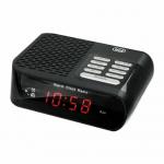 Clockradio med FM radio, sleep og snooze, sort