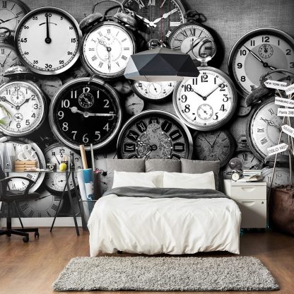 ARTGEISTFototapet - Retro Clocks, retro ure (flere størrelser) 100x70