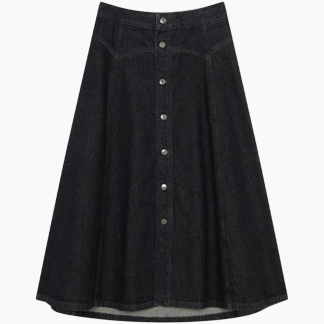 Agatha Denim Skirt - Black Wash - Wood Wood - Sort XS