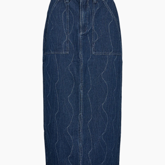 Claria Maxi Skirt - Medium Blue - Moves - Blå XS