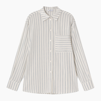 Encala Shirt 7025 - Blue/Cream Strip - Envii - Stribet XS