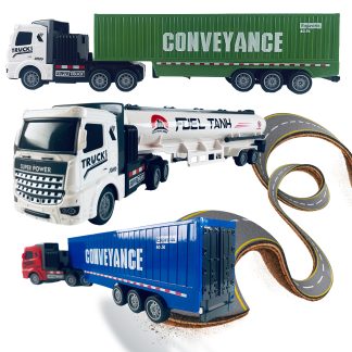 Fjernstyret Lastbil med trailer 1:48 - model "Fuel-Tank" eller "Conveyance" -
