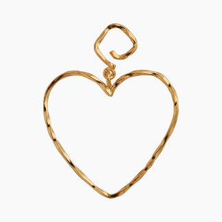 Funky Heart Earring - Gold - Stine A - Guld One Size