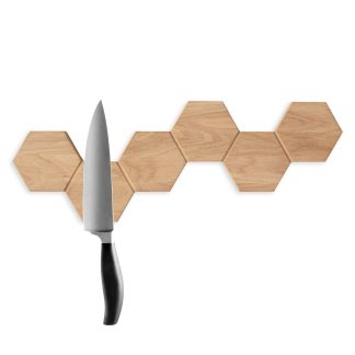 Hexagon knivmagnet i eg (Olieret)