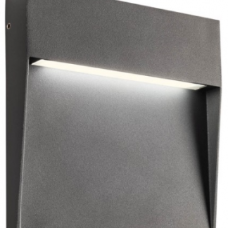 LANDER Væglampe i aluminium og polycarbonat H16 cm 1 x 6W SMD LED - Mat mørkegrå